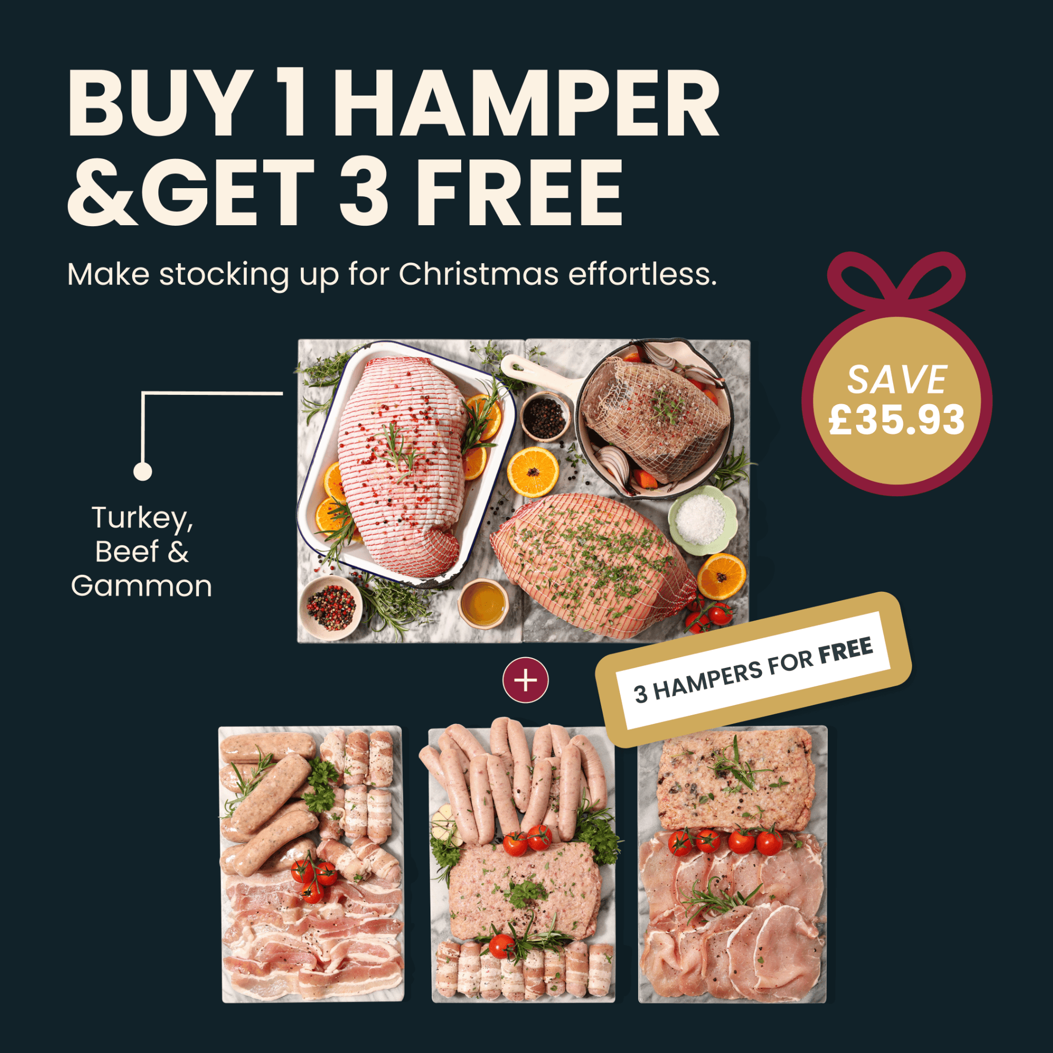 Bag your Christmas Dinner early and get it delivered chilled, just in time for the big day. Don't stress with last minute shopping, relax knowing MuscleFood have everything covered.