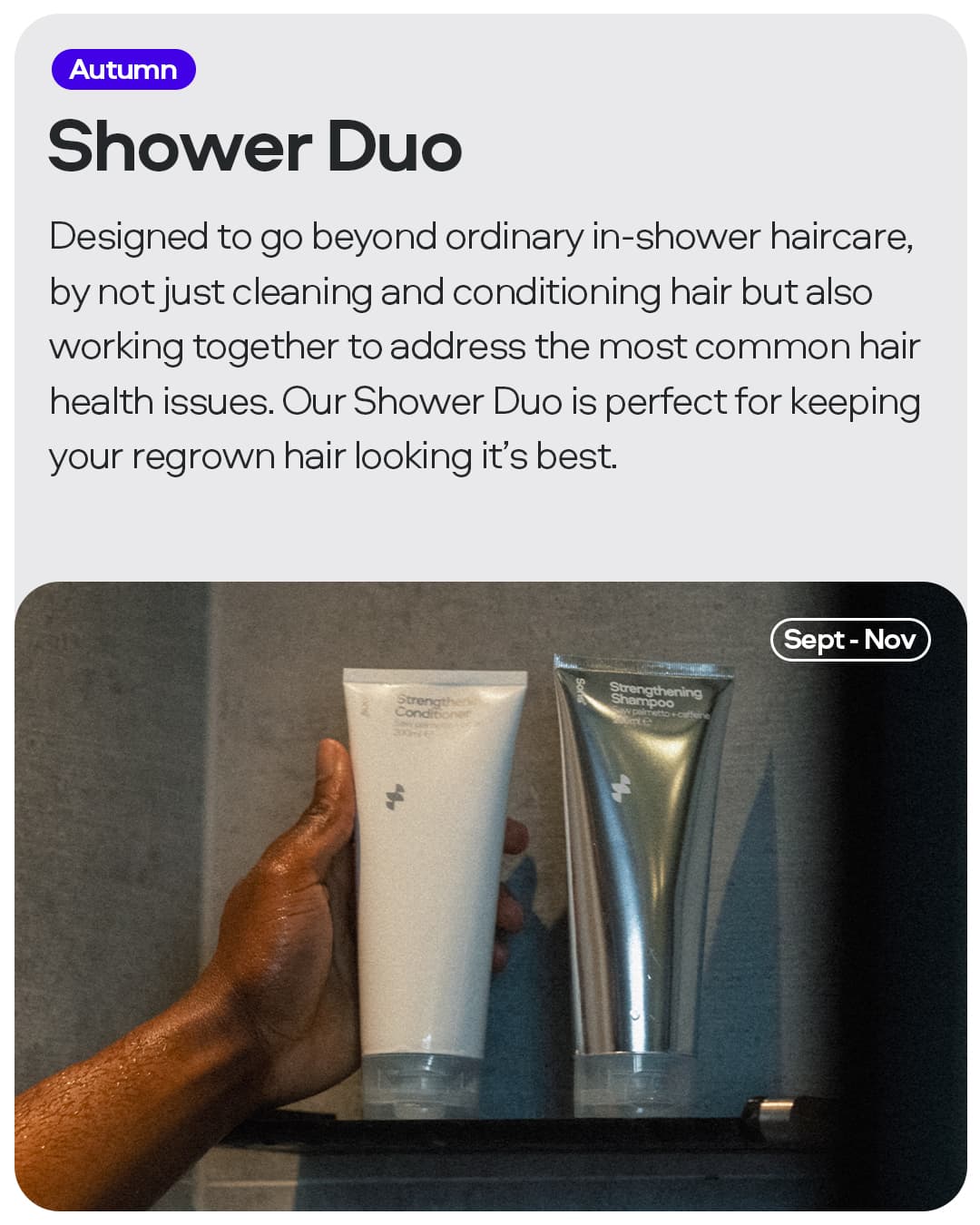 The seasons may change... but with Sons you can keep your hair loss journey going strong all year long. 💪
#ShowHairLossWhosBoss #HairHealth #HairLoss #CareForSons