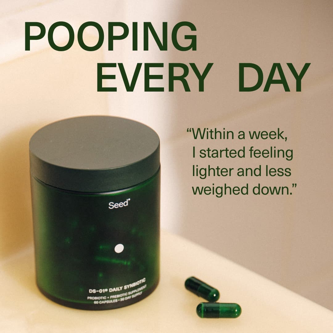 🚽 Backed up? Going too often? DS-01® is the all-in-one probiotic formulated with strains to support healthy stool hydration, daily regularity, and digestive health.