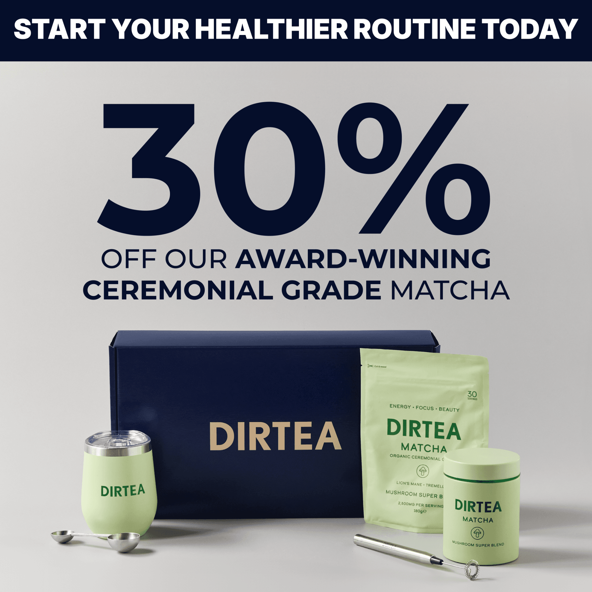 🍵 OFFER ALERT 🍵
Take up to 30% Off Your First 3 Boxes! 🎁
It's true... Experience better focus & clarity without the crashes!
🙅♂️ No jitters or crashes
🧠 Natures pre-workout
💤 Known to help sleep
😁 Over 200,000+ happy customers!
Every new subscriber receives £34 worth of FREE gifts in our Welcome Kit.